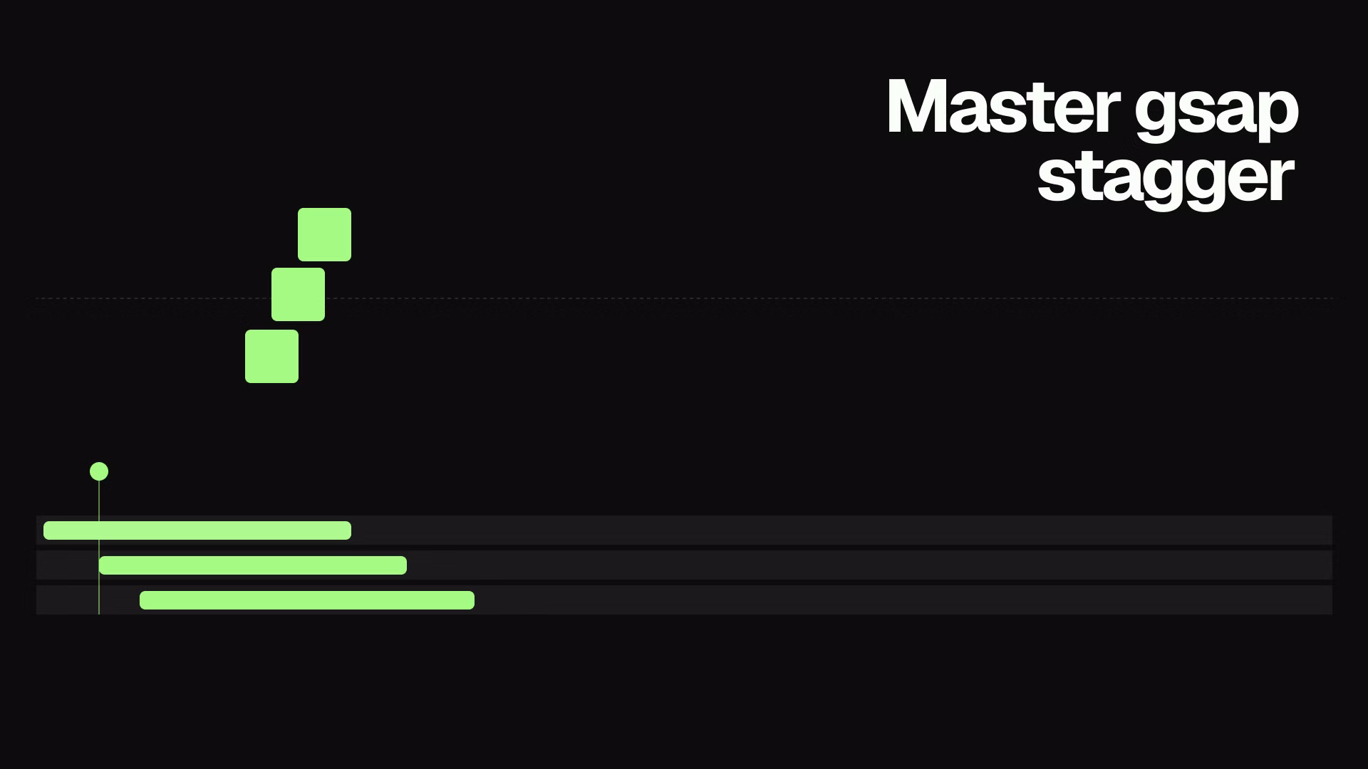 GSAP stagger animation tutorial — animating lists and grids with timing offset